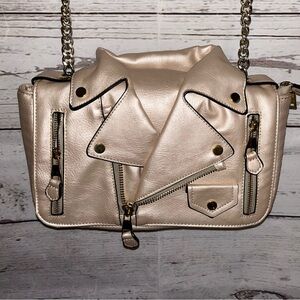 Metallic Pink Crossbody Bag